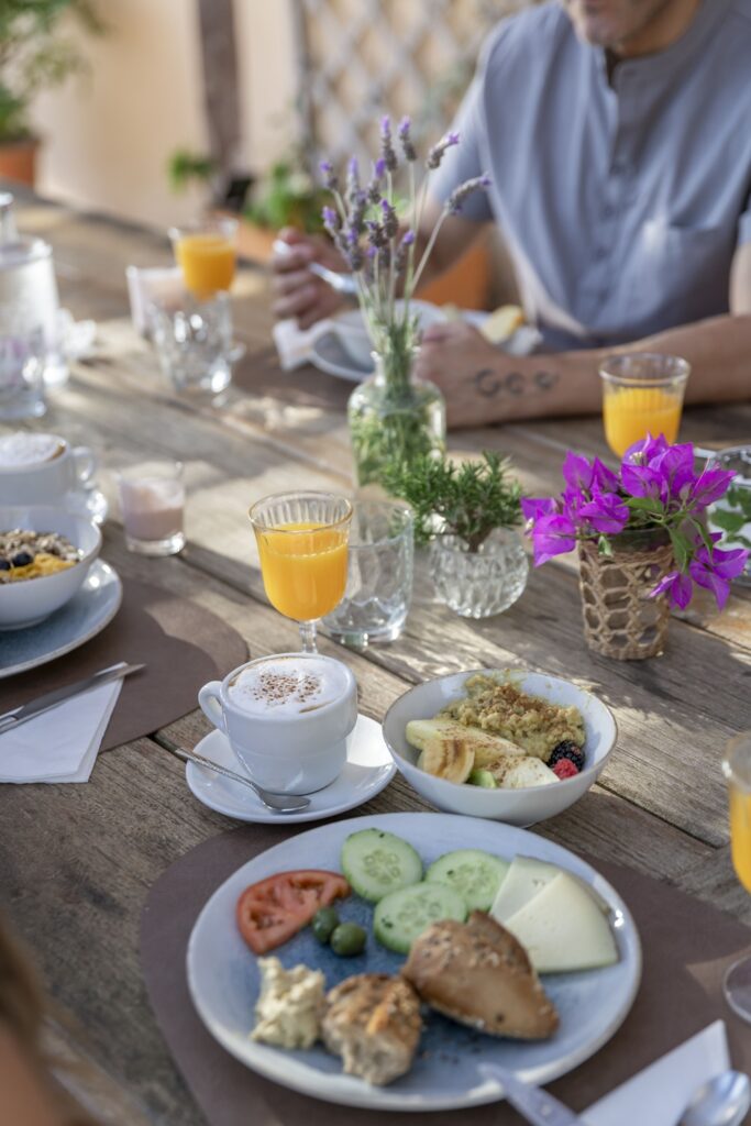 Healthy breakfast with fresh ingredients